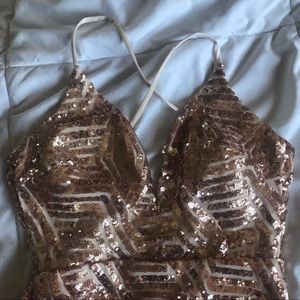 Rose Gold Sequin Dress